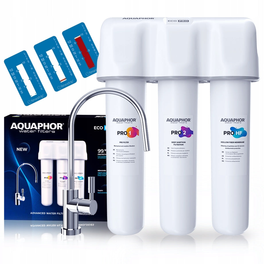 Aquaphor Eco PRO filtr wody antybakteryjny pod zlew + gratis wskaźnik(Aquaphor Eco PRO filtr wody antybakteryjny pod zlew + gratis wskaźnik)
