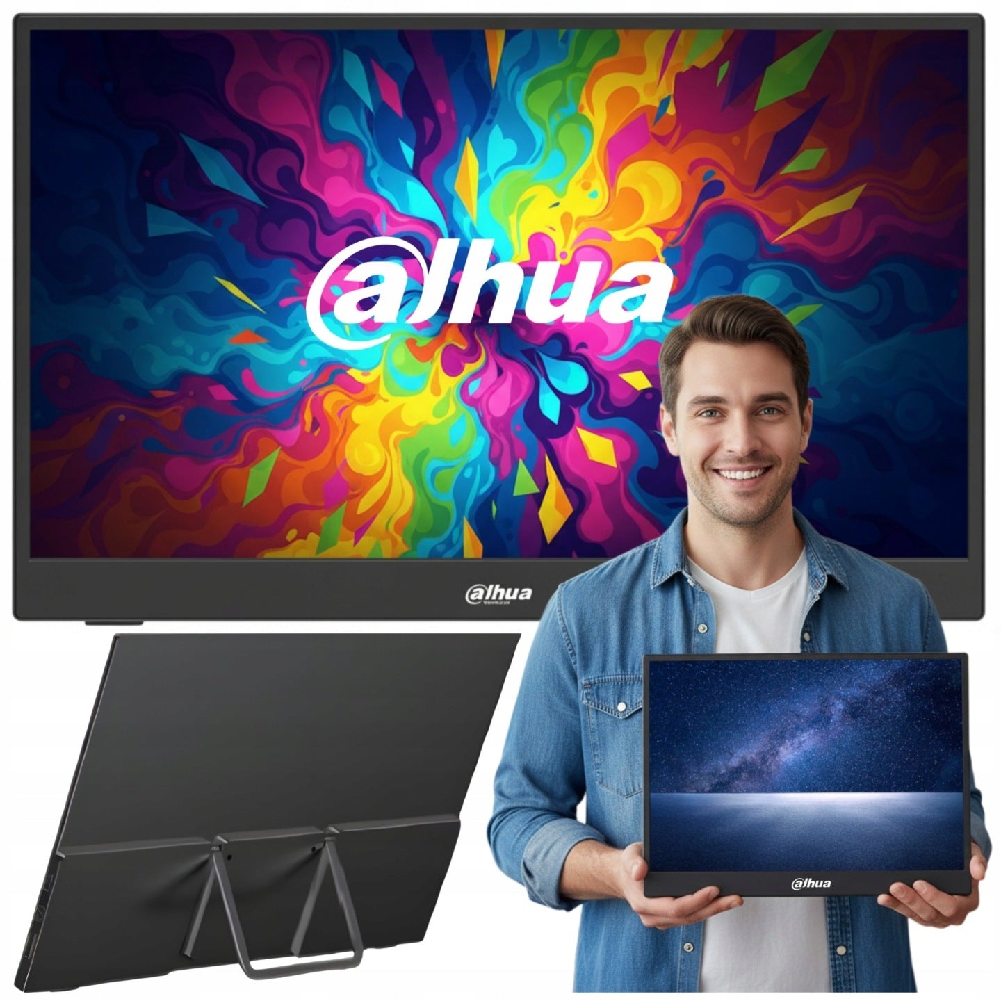 Dahua Przenośny monitor 15,6 dodatkowy ekran DAHUA PM16-F201PD IPS FullHD 60Hz