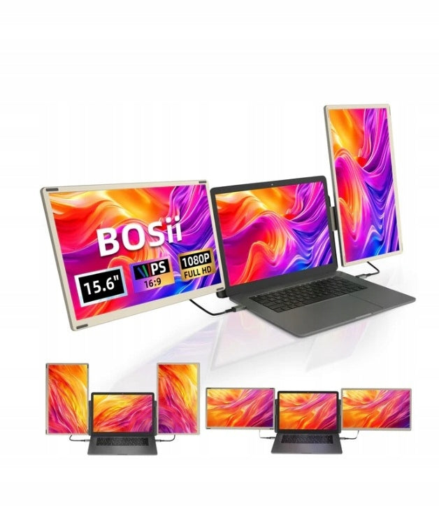 Potrójny Ekran do Laptopa S6 Triple Screen 15.6 Cali Monitor IPS USB-C