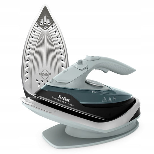 Tefal Bezprzewodowe żelazko parowe Tefal FV6670 ceramiczne anti-drip strażak