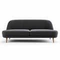Sofa dwuosobowa tapicerowana w kolorze szarym 190 x 80 x 85cm