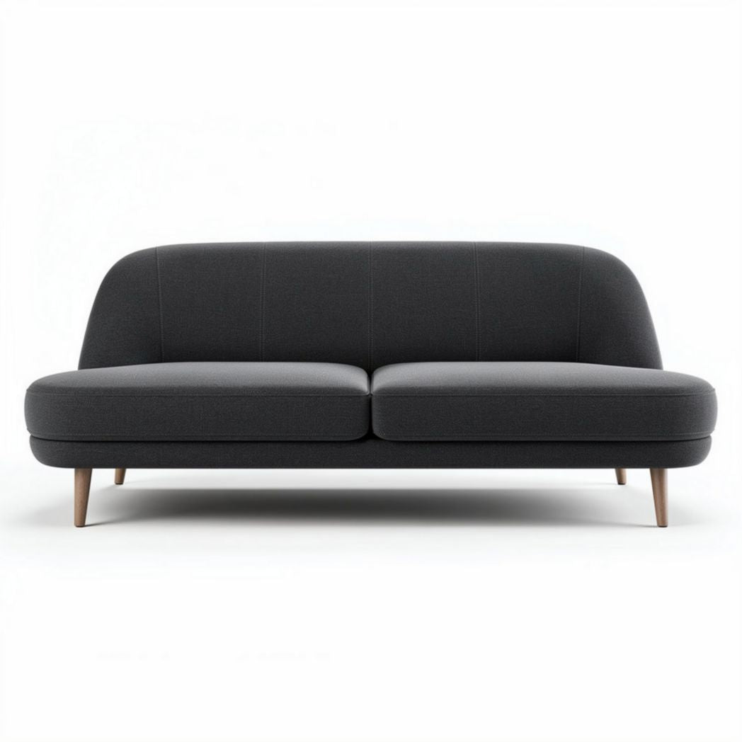 Sofa dwuosobowa tapicerowana w kolorze szarym 190 x 80 x 85cm