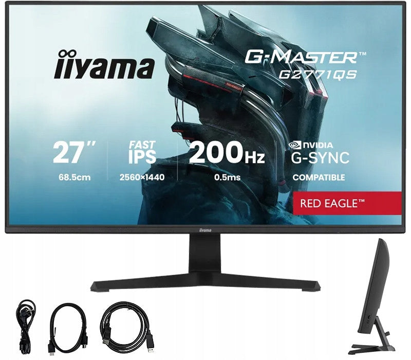 iiyama Monitor 27 iiyama G-Master G2771QS-B1 WQHD IPS LED 200Hz 0,5ms HDMI DP HDR(23/Monitor 27 iiyama G-Master G2771QS-B1 WQHD IPS LED 200Hz 0)