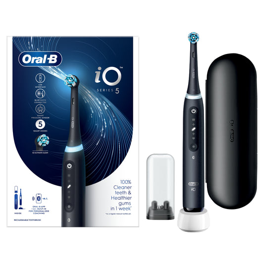 Oral-B iO 5 Black Szczoteczka elektryczna (czarna), etui podróżne